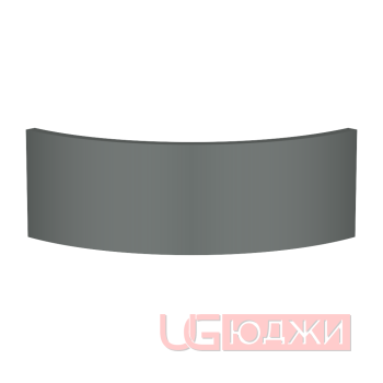 Цоколь полукруглый Эмаль Матовая R300х150мм