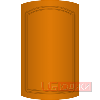 Фасад Эмаль Матовая 19мм Стандарт 3 полукруглый R300 высота 717-916мм