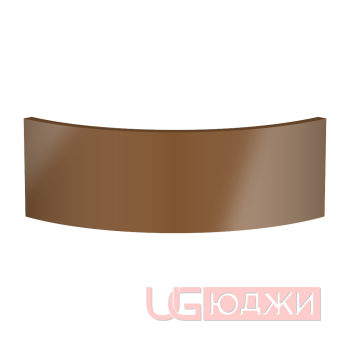 Цоколь полукруглый Эмаль Глянец R300х150мм