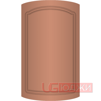 Фасад Эмаль Матовая 19мм Стандарт 3 полукруглый R300 высота 717-916мм