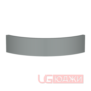 Цоколь полукруглый Эмаль Матовая R300х100мм