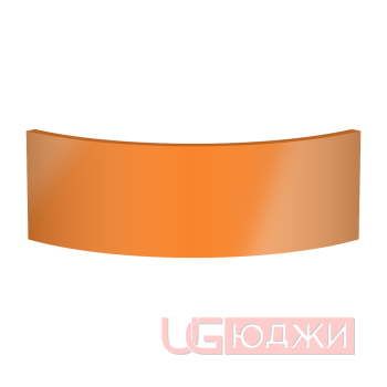 Цоколь полукруглый Эмаль Глянец R300х150мм