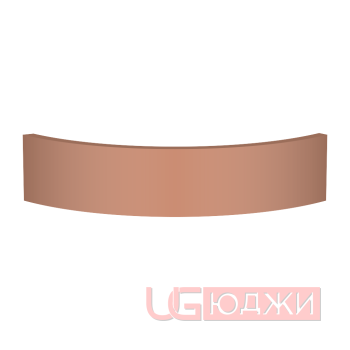 Цоколь полукруглый Эмаль Матовая R300х100мм