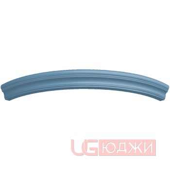 Карниз верхний прямой Эмаль Матовая 2400х60х80мм