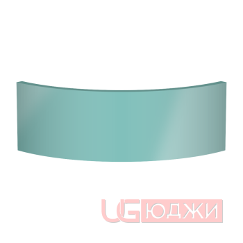 Цоколь полукруглый Эмаль Глянец R300х150мм