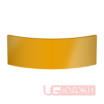 Цоколь полукруглый Эмаль Глянец R300х150мм