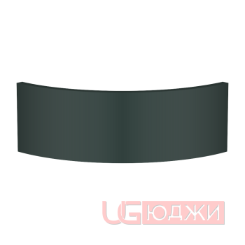 Цоколь полукруглый Эмаль Матовая R300х150мм