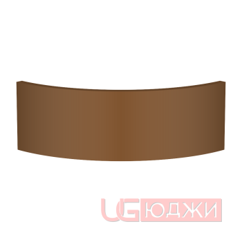 Цоколь полукруглый Эмаль Матовая R300х150мм