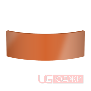 Цоколь полукруглый Эмаль Глянец R300х150мм