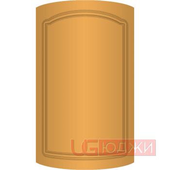 Фасад Эмаль Матовая 19мм Стандарт 3 полукруглый R300 высота 717-916мм