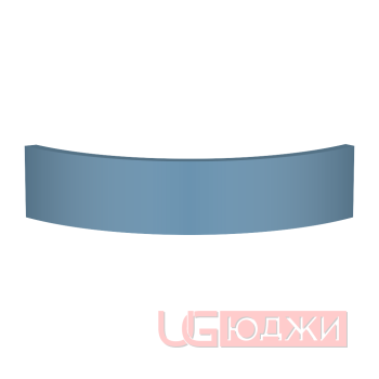 Цоколь полукруглый Эмаль Матовая R300х100мм