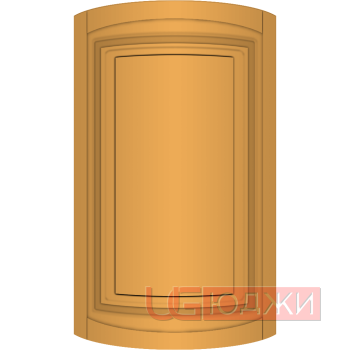 Фасад Эмаль Матовая 19мм Престиж Классика 66 полукруглый R300 высота 357-716мм