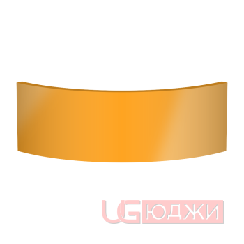 Цоколь полукруглый Эмаль Глянец R300х150мм