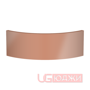 Цоколь полукруглый Эмаль Глянец R300х150мм