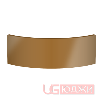 Цоколь полукруглый Эмаль Глянец R300х150мм