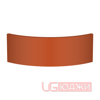 Цоколь полукруглый Эмаль Матовая R300х150мм