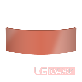 Цоколь полукруглый Эмаль Глянец R300х150мм