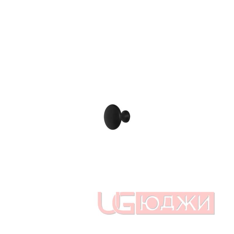 Ручка-кнопка UDINE, чёрный матовый