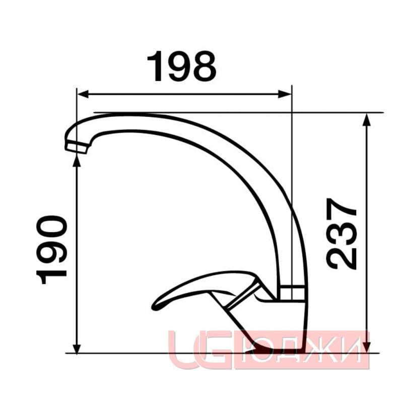 Смеситель кухонный Cosmos Гемма Невада