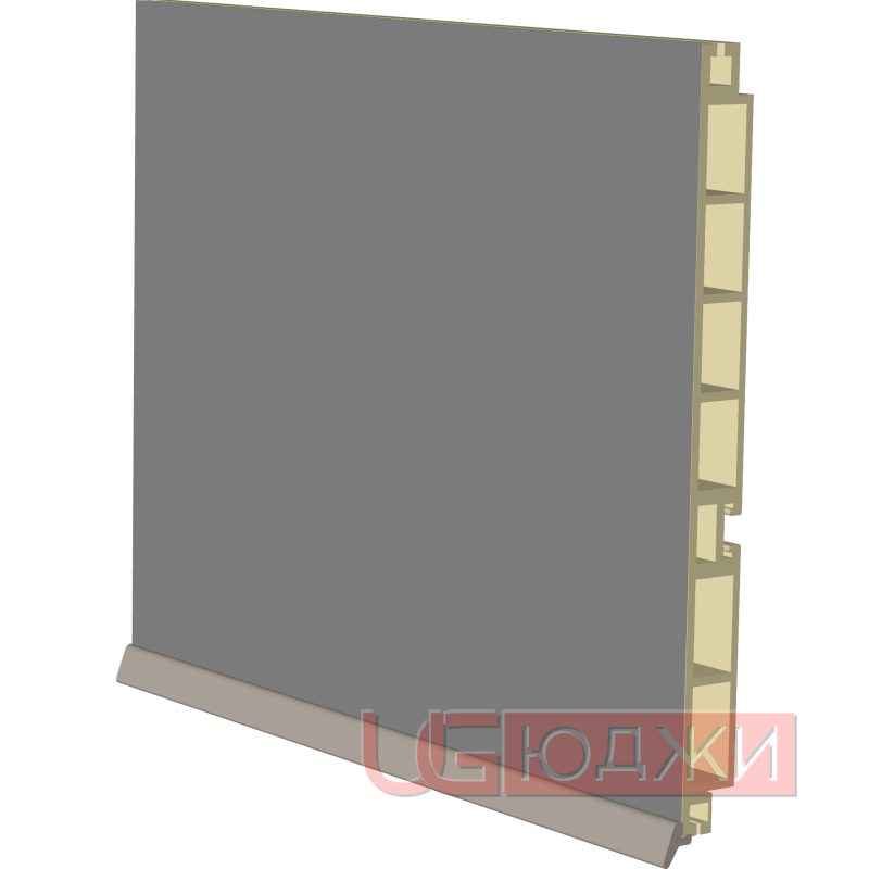 Цоколь пластиковый H-150мм 4,0м, антрацит (19.1)