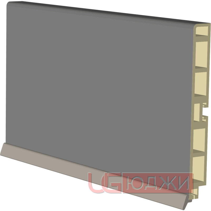 Цоколь пластиковый H-100мм 4,0м, антрацит (19.1)