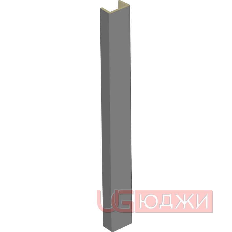 Торцевая заглушка H-100мм, антрацит (19.1)