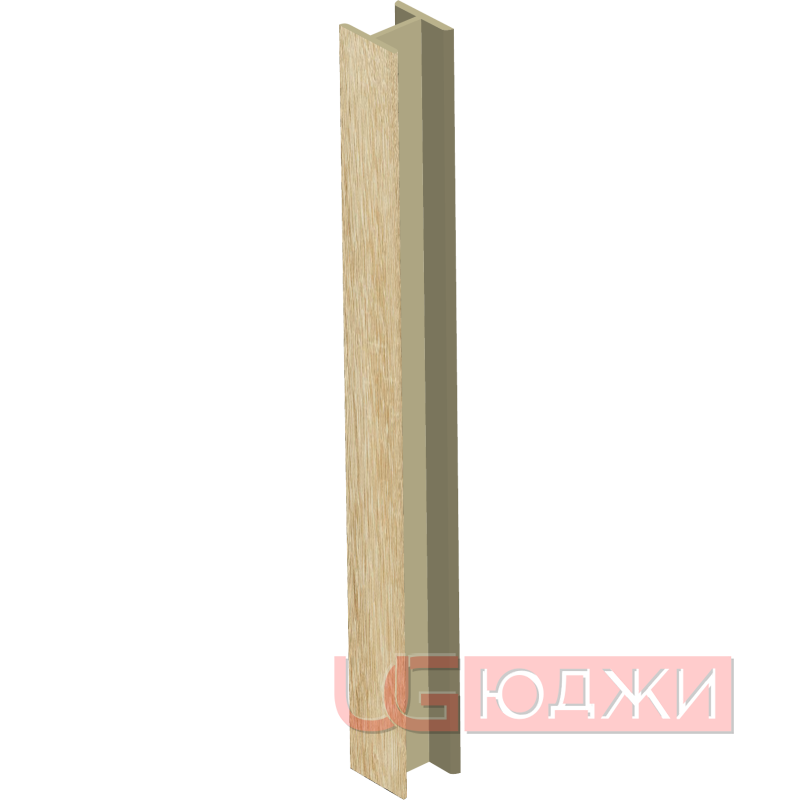 Соединительный уголок 180гр. H-100мм, дуб сонома (18)