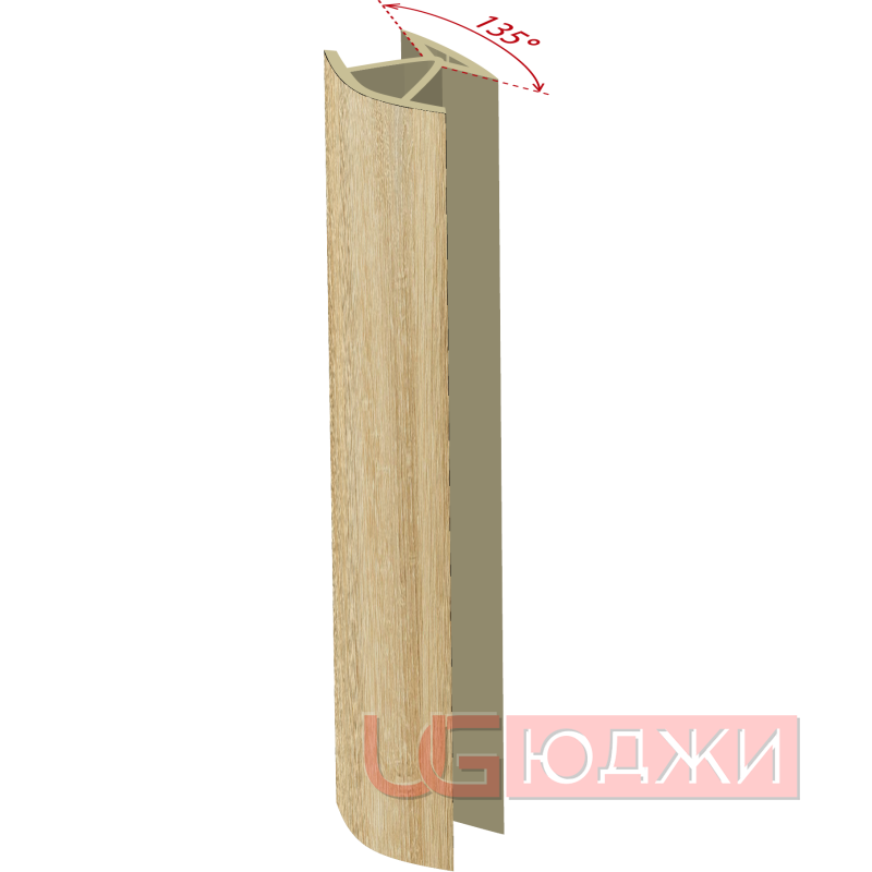 Соединительный уголок 135гр. H-100мм, дуб сонома (18)