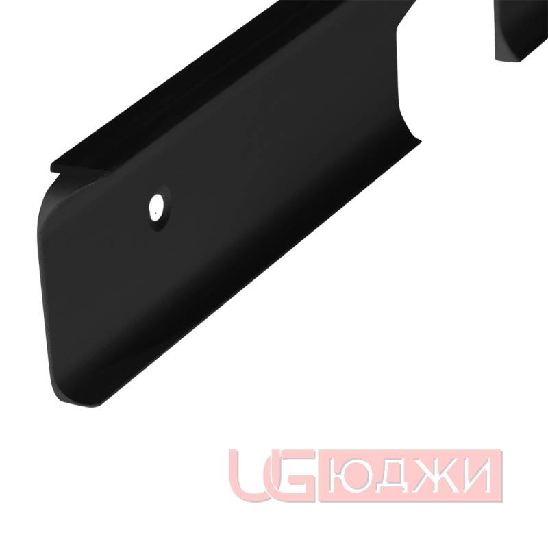 Планка угловая 600х38мм R9, ЧЁРНАЯ матовая