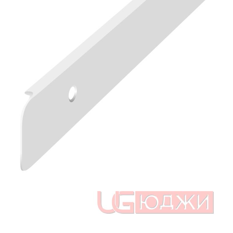 Планка торцевая 600х28мм R3, БЕЛАЯ матовая