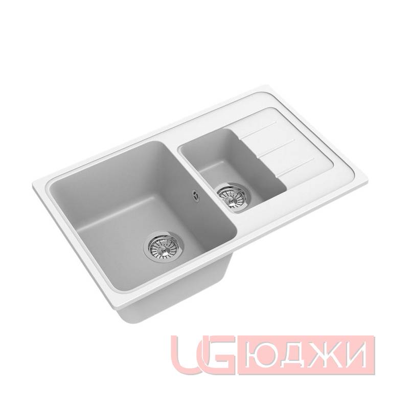 Мойка Quartz Церера 773х475мм Голландский белый