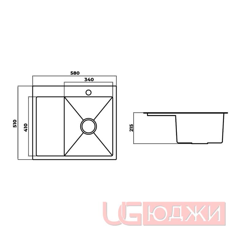 Мойка кухонная PR 5851 Swift PREMIAL Графит
