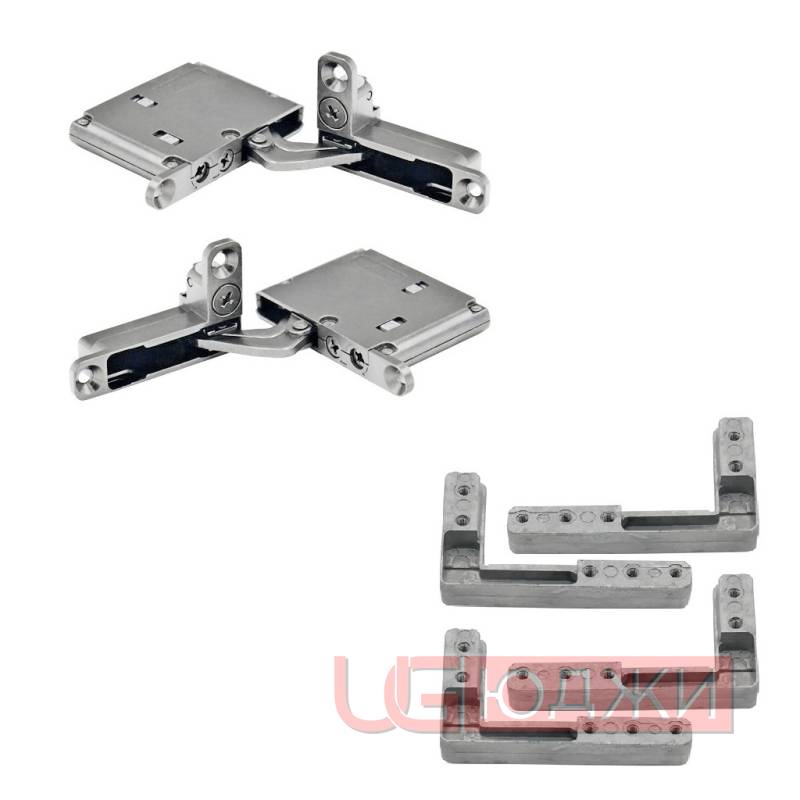 Комплект фурнитуры для 1 фасада Con Bisagras, хром