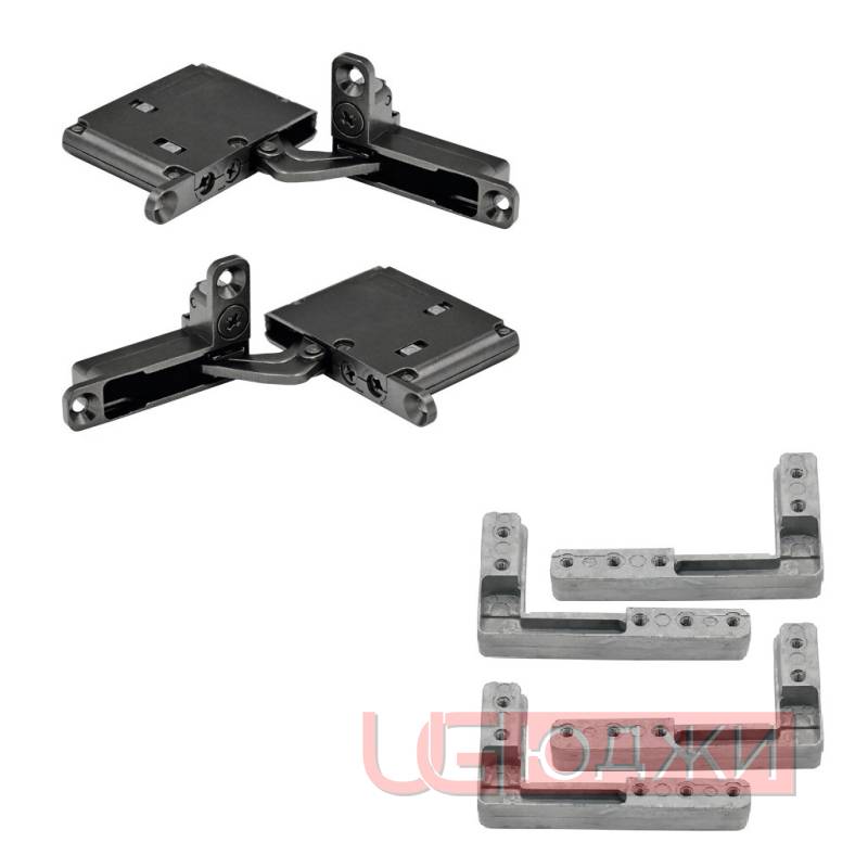 Комплект фурнитуры для 1 фасада Con Bisagras, чёрный