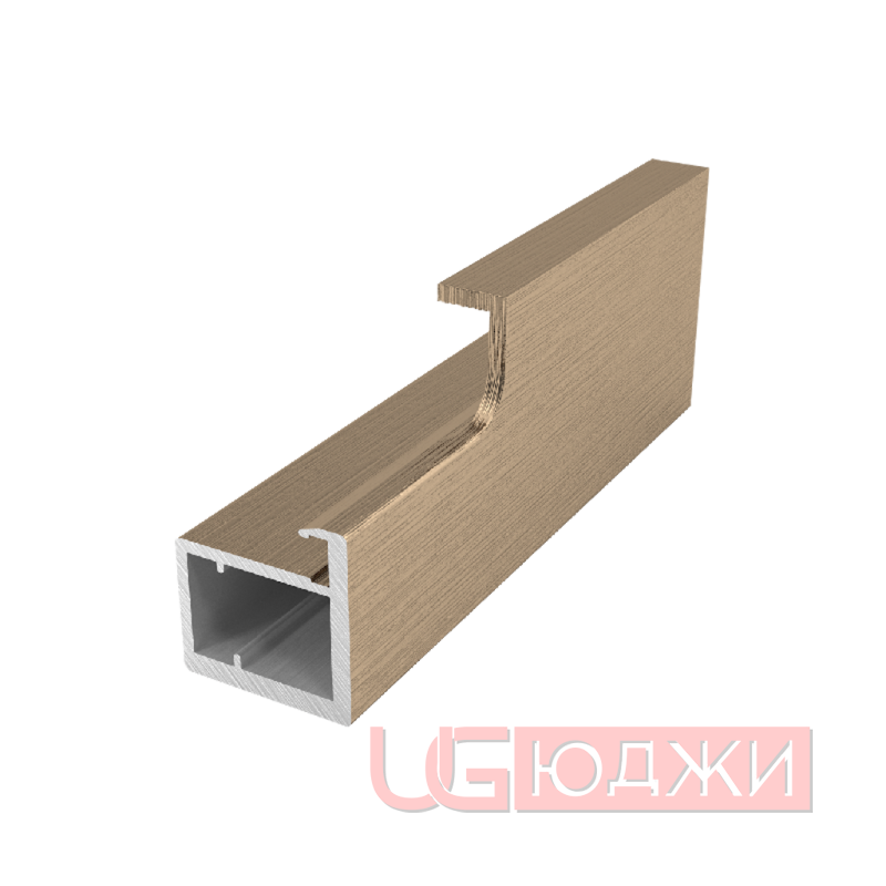 Профиль-ручка рамочная Con Bisagras PICO 3,0м, Латунь браш