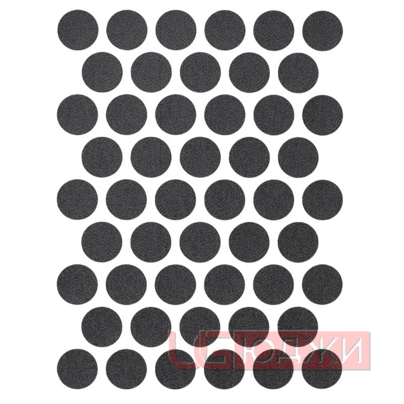 Заглушка самоклеющая 15мм (лист 50шт), черная 2510