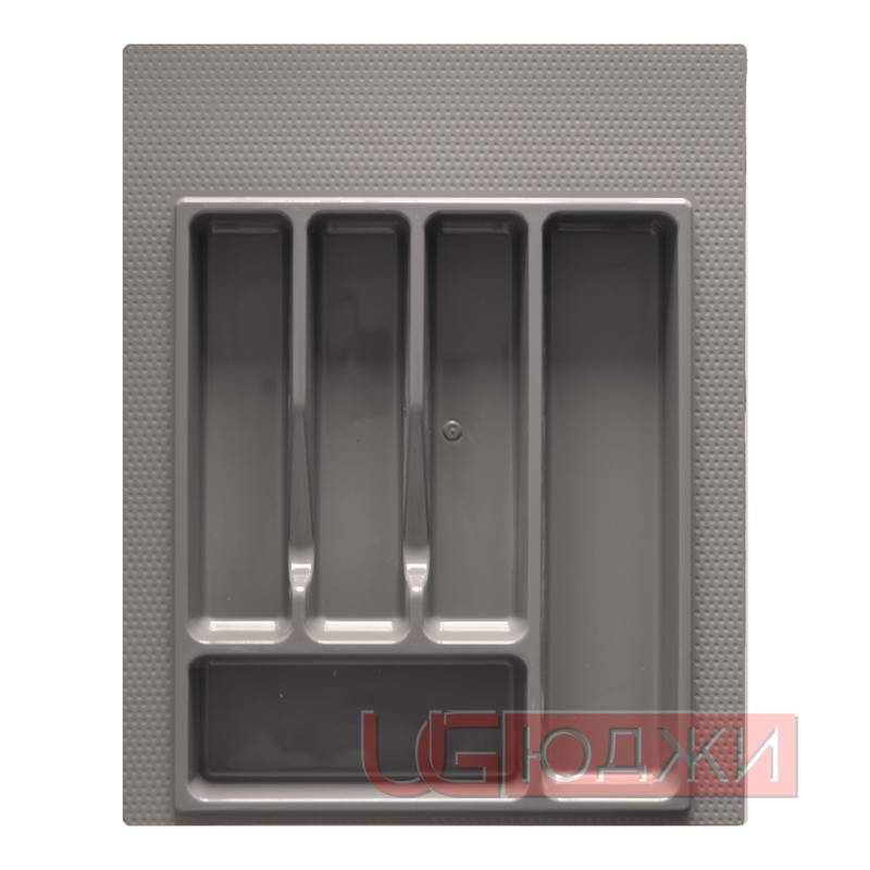 Лоток для столовых приборов 400-450, серый