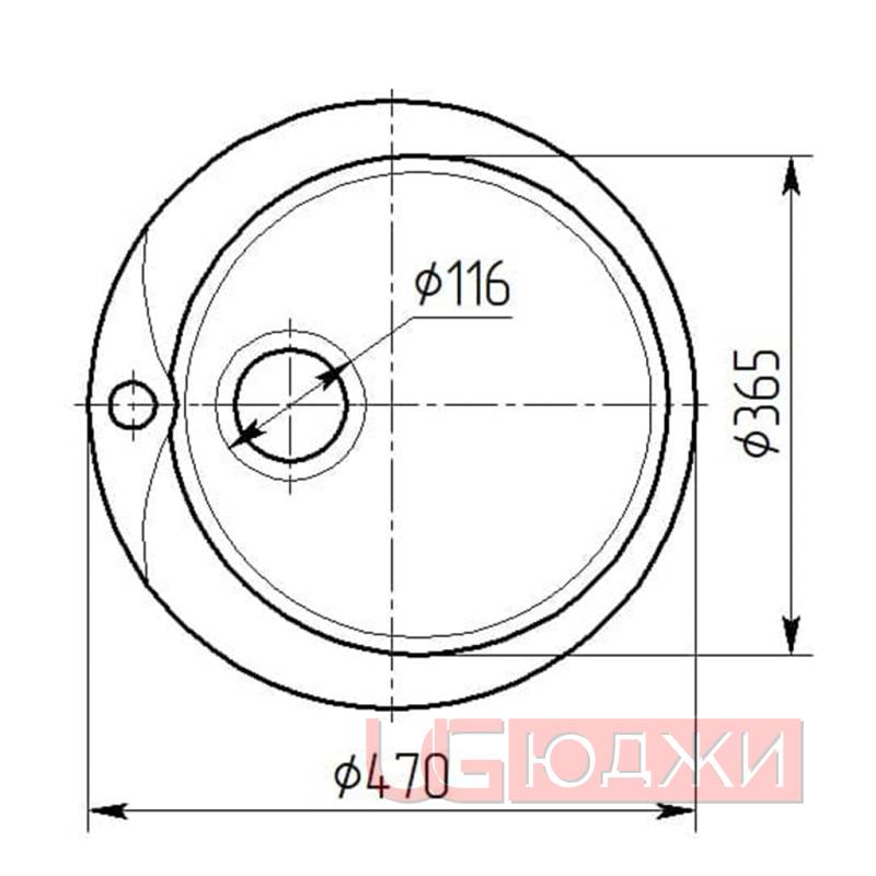 Мойка Cosmos Капелла 470мм Атакама матовая