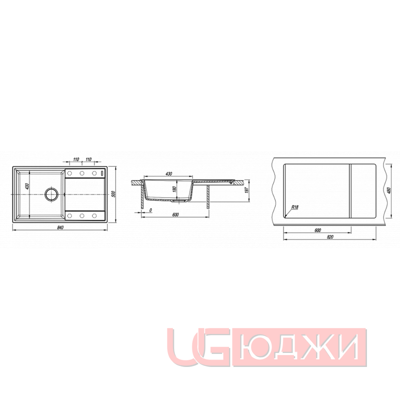 Мойка Flortek Консул 840 Мокко