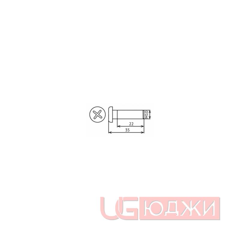 Винт для опоры цокольной, пластик