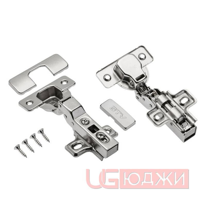Петля мебельная 110гр. GTV полунакладная с доводчиком