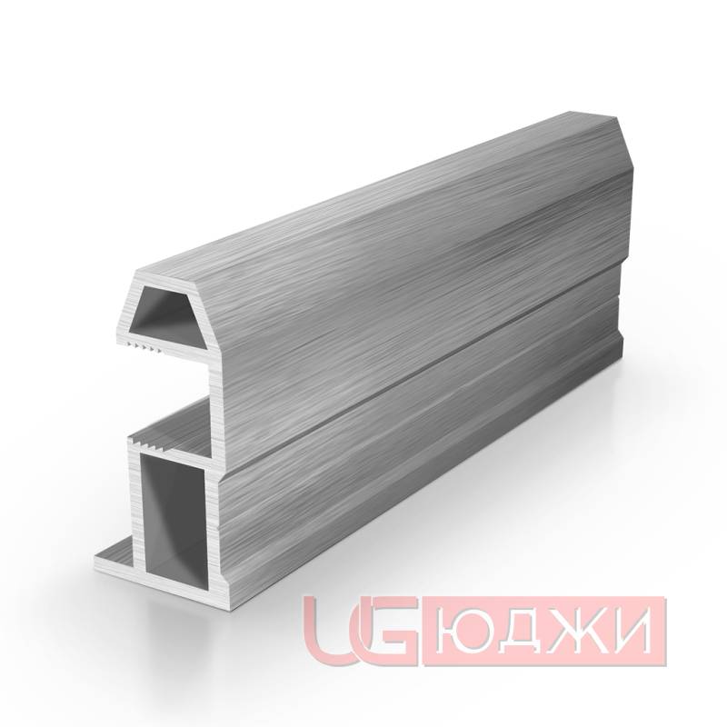 Вертикальный профиль Elephant Fish трапециевидный 5,4м, графит браш