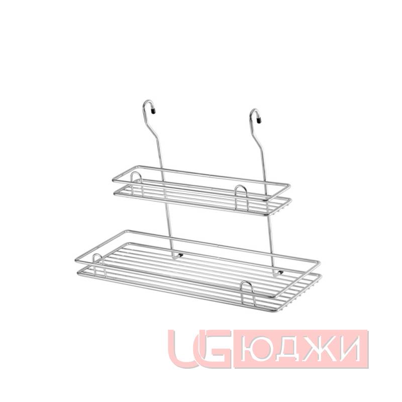 Полка двойная большая, хром