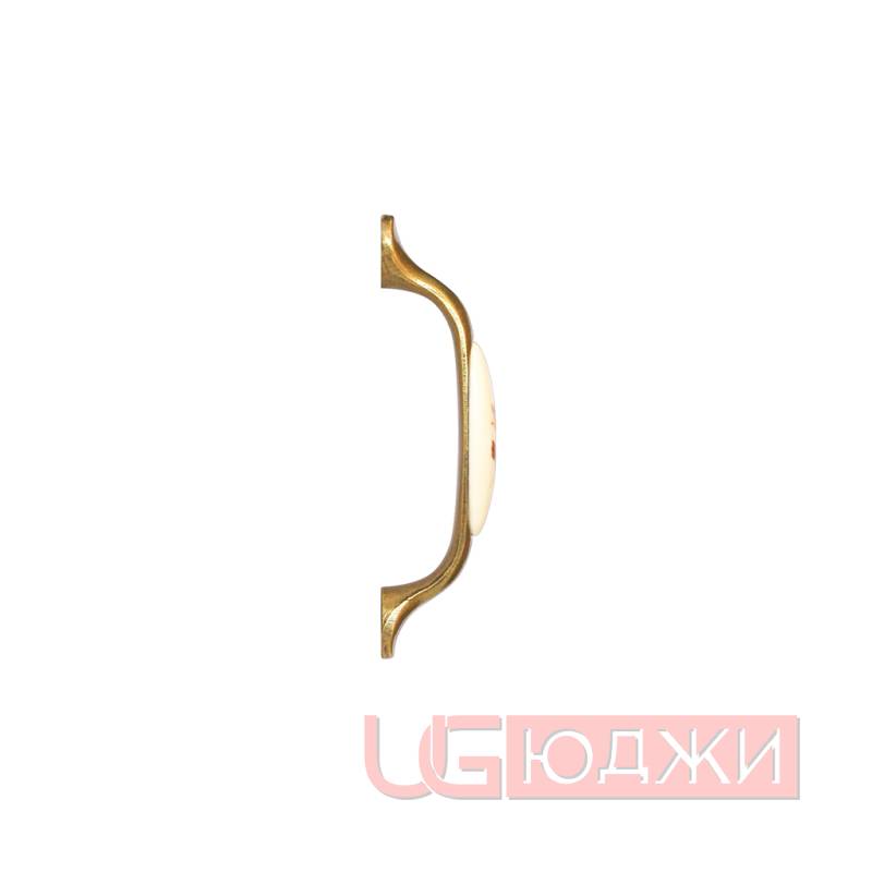 Ручка фарфор UP-19 96мм, золото