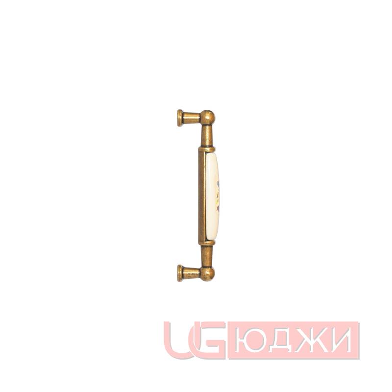 Ручка фарфор UP-21 96мм, синий цветочек