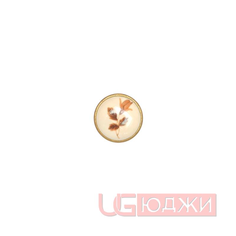 Ручка-кнопка фарфор GP-19, дубок