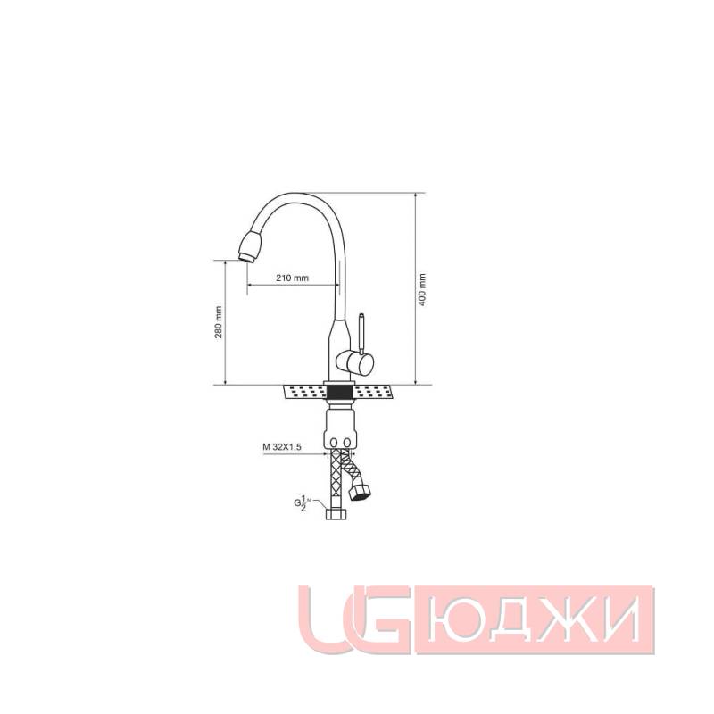 Смеситель SPRF 8102, Сатин