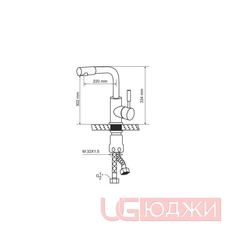 Смеситель SPRF 8107, Сатин