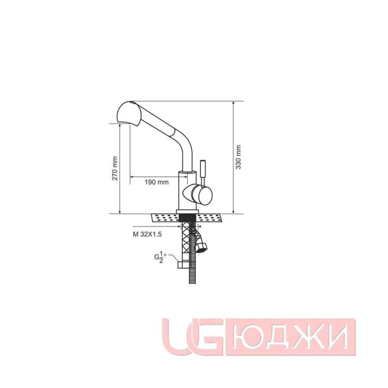 Смеситель SPRF 8109, Сатин