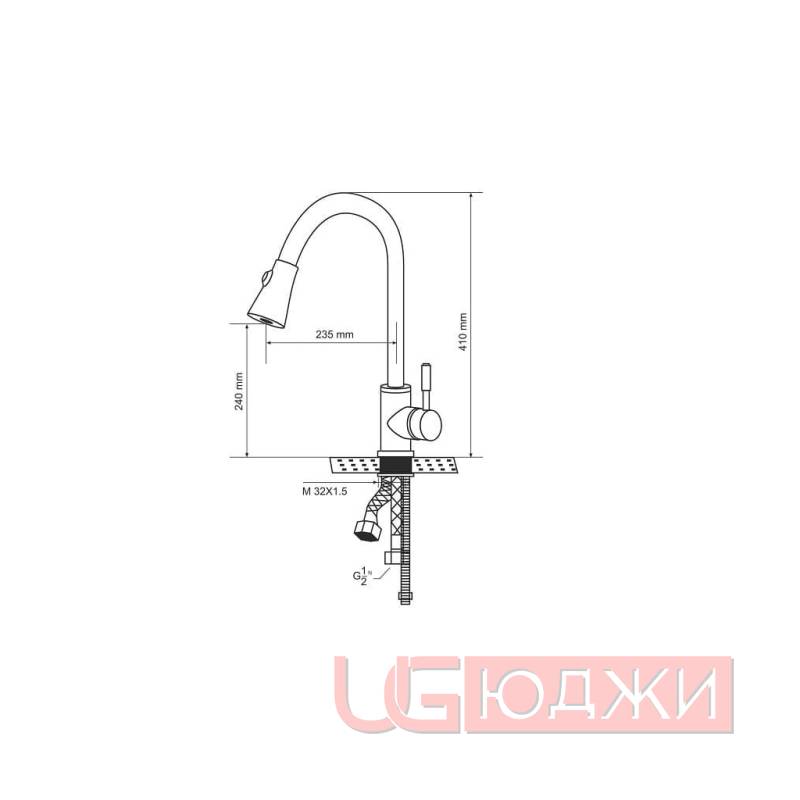 Смеситель SPRF 8110, Сатин